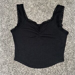 Black lace tank top